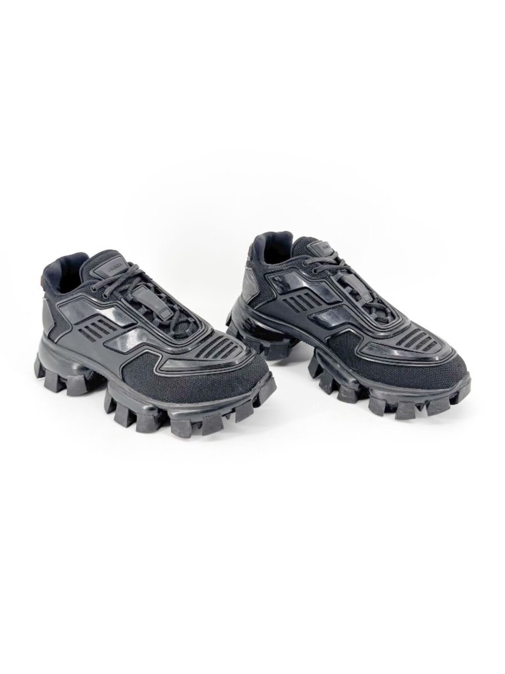 Prada Cloudbust Thunder Sneakers Men 5.5 Women 9.5 Black Chunky Lug Sole Shoe